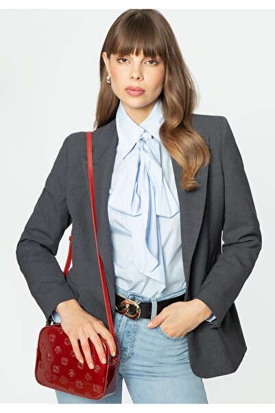 Wittchen Geantă crossbody pentru femei din piele lăcuită, roșie, din piele