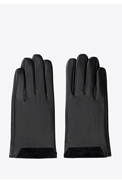 Wittchen Men's insulated leather gloves black black leather