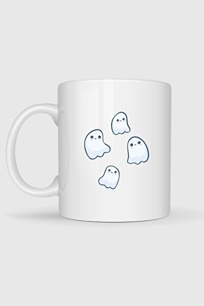 Bahriyeli Collection Ghost, Kawaii, Halloween Design Mug