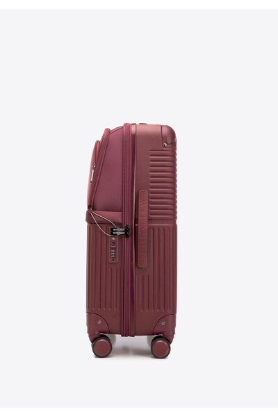 Wittchen Valiză medie bărbătească din ABS și nailon, culoare vișinie, din ABS vișinie