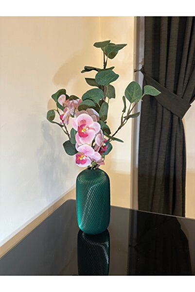 Modern Dekorasyon İçin Yeşil Renk Vazo 18cm (Bir adet)