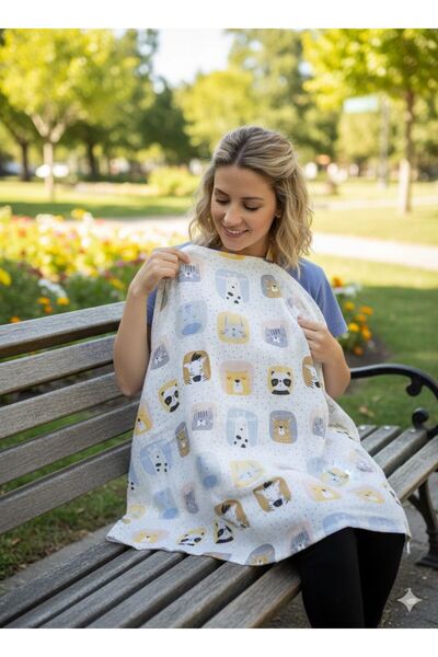 MiniMüslin مريلة رضاعة من قماش الموسلين القطني 100% - سليبي جنجل (معتمدة من O...