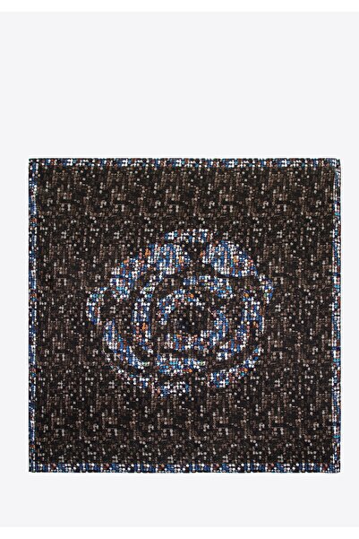 Wittchen Eșarfă de mătase pentru femei cu modele maro și albastre mătase maro și albastră