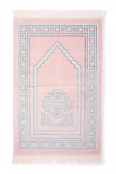 Öz Kadife Covor de rugăciune din acril cu sclipici – cu modele strălucitoare,...