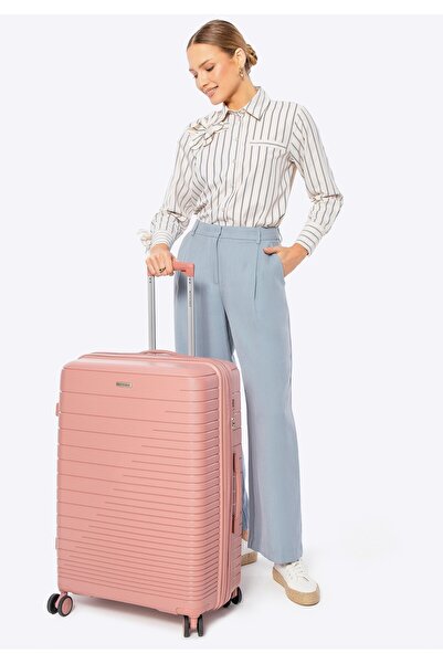 Wittchen Valiză mare bărbătească din polipropilenă cu dungi strălucitoare, po...