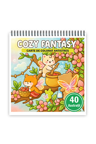 Legendary Gifts Carte de colorat, 40 de ilustrații Cozy Fantasy, 86 de pagini, Format: A5