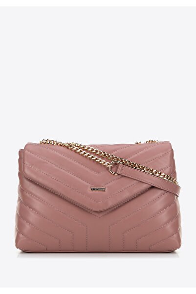 Wittchen Women's crossbody bag with chain made of -leather, pink, -leather