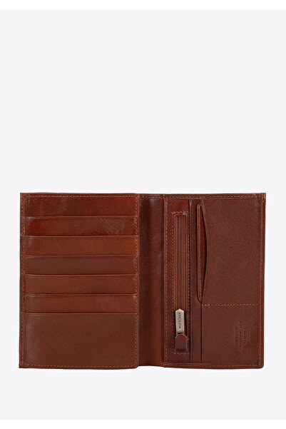 Wittchen Portofel bărbătesc din piele lucioasă, maro deschis, maro deschis, p...