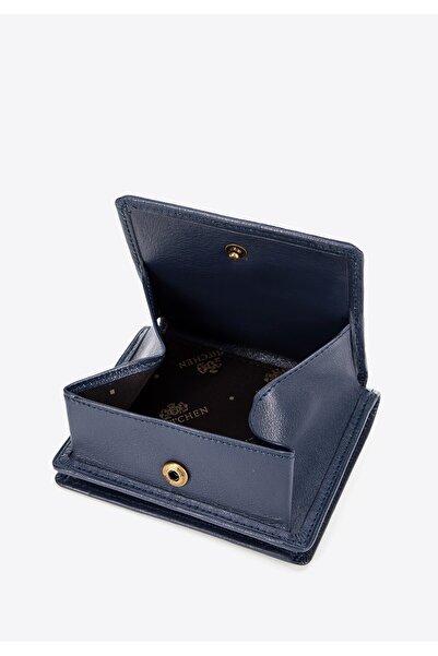 Wittchen Men's Leather Coin Purse Classic Navy Blue Leather