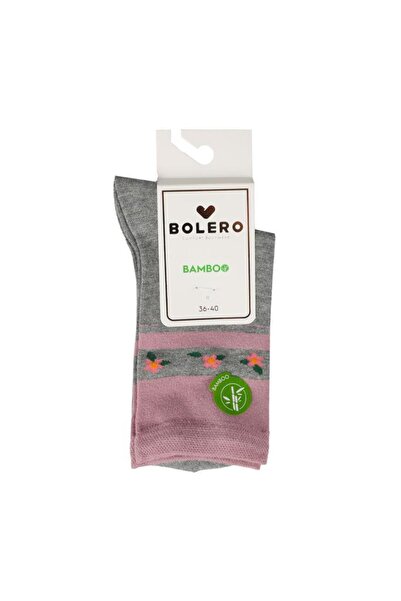 Bolero Women's Premium Stitch-Free Bamboo Hoop Socks Gray