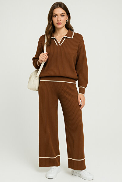 semela New Season Ribbed Sports Knitwear Set