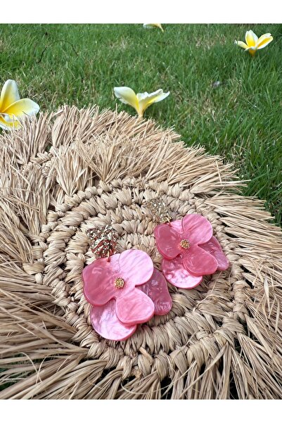PALICE Pink Flower Pendant Earrings