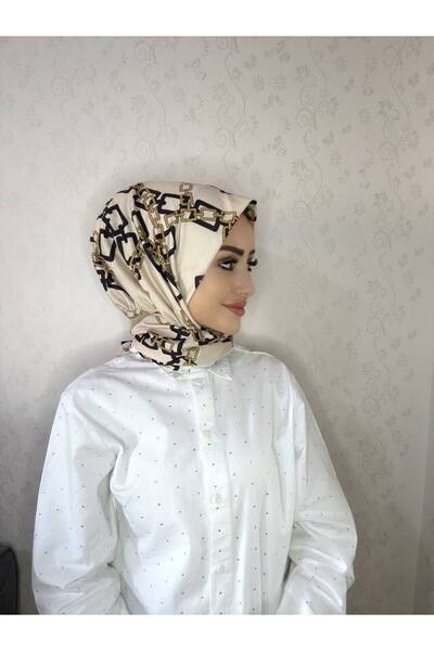 OykumBone DP5 Desenli Pera Çene Altından Cıtcıtlı Hazır Şal