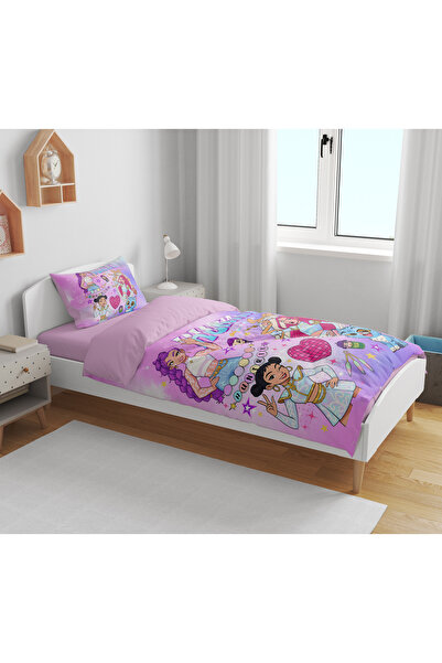 Erays Home Huntrix Anime Printed 3D Digital Printed Single Person Teenage Girl Bedding Set