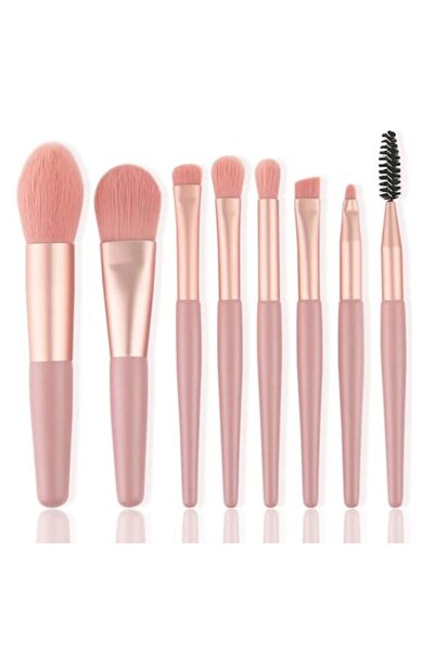 OEM Set of 8 Mini Makeup Brushes, Portable, Easy to Use
