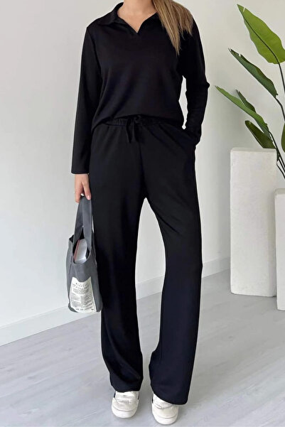 Balenbi Women's Modal Fabric Polo Neck Long Sleeve Suit 1126