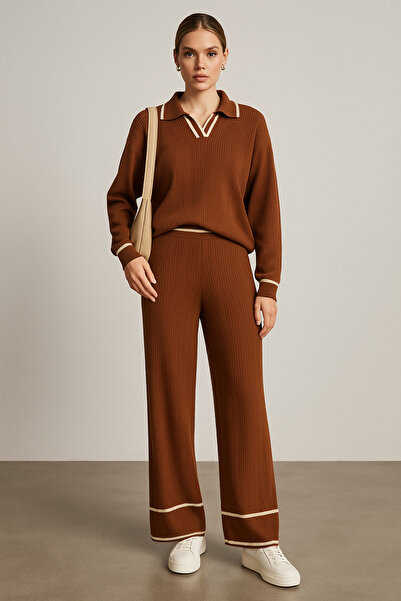 semela New Season Ribbed Sports Knitwear Set