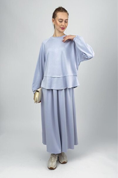 Betimoda Women's Soft Textured Modal Skirt Set Lilac