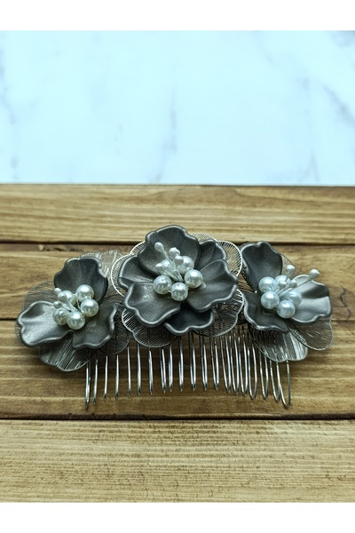 renaitre art Bridal Barrette, Engagement Barrette, Comb Barrette, Bun Barrett...