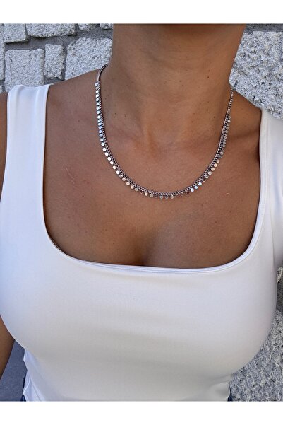 HERCY Altın Kaplama Paslanmaz Çelik Pullu Kolye | Sallantılı Pullu Kolye