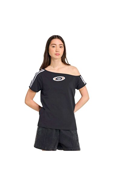 adidas OFFSHOULDER Kadın Siyah Tişört KC8796