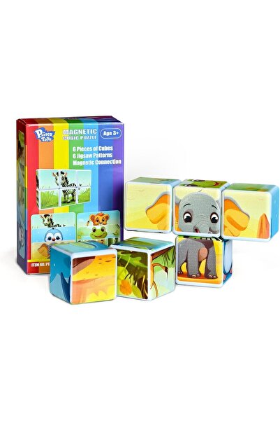 OEM Magnetic blocks toys for toddlers, puzzle game with 6 pieces large blocks for children from 3