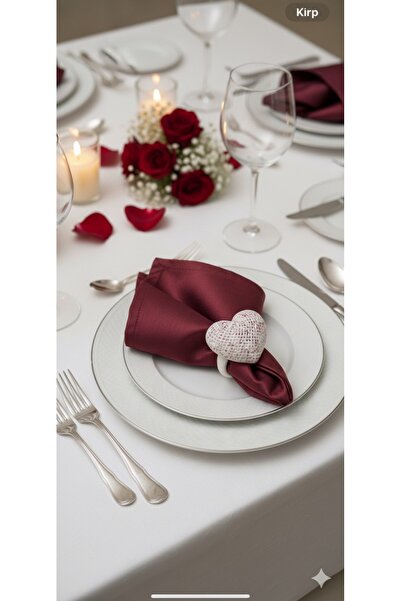 Hayal Design Peçete Tokası Kalpli Özel Gün, Sevgililer Günü Konsepti İçin El ...