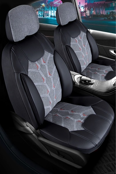 autogoodstore Renault Megane 4 SEDAN Uyumlu Lüx Deri Detaylı Keten Oto Koltuk...
