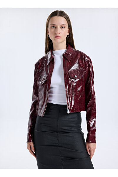 BOSS Standart Bordo Kadın Ceket 50545537