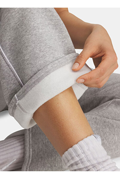 Under Armour 6003711-011-Ua Rival Flc Piped Pant Gray Elastic Waist Regular Straight Women's Sweatpants