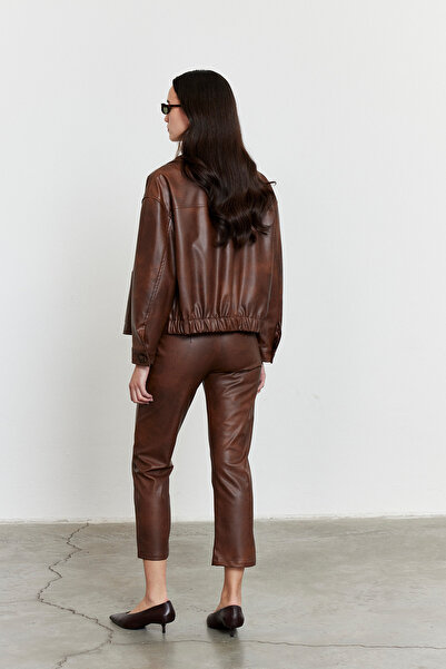 FACETTE Μπουφάν Bomber από συνθετικό δέρμα