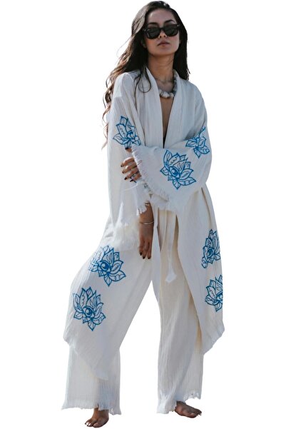 Generic Zerla Lotus Turkish Kimono Robe for Women