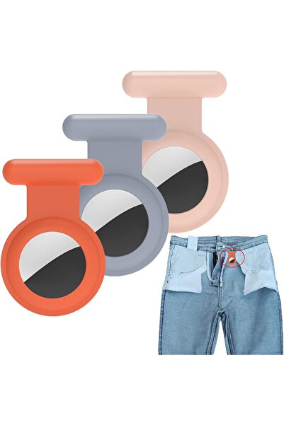 007 حافظة AirTag من السيليكون المخفية للأطفال مع دبوس غير مرئي - عبوة من 3 قط...