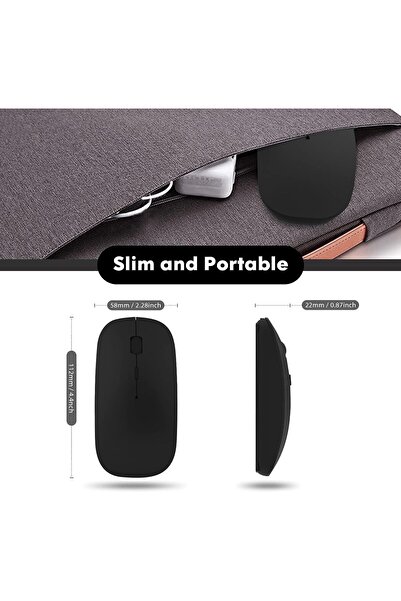 Generic ZERU Rechargeable Wireless Bluetooth Mouse for MacBook/PC/iPad - ZE689 (Black)