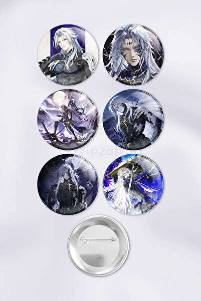 ZipZap Σετ σήματα με κουμπιά με βελόνα Calcharo Wuthering Waves Gacha (6 ΤΕΜ.)