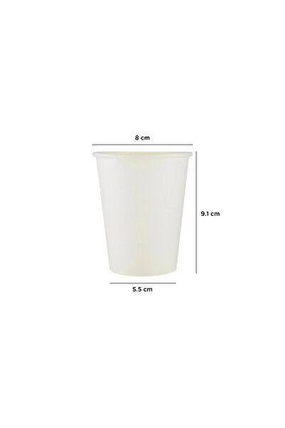 RELAXY White Paper Cups 8 oz Disposable Coffee Cup for Hot Drinks like Tea or cold like Cocoa & More