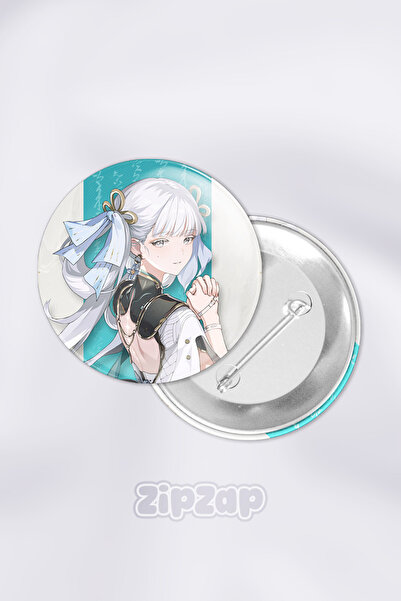 ZipZap مجموعة شارات زينة جينشي ووثيرينج ويفز مع دبوس وشارة زر (قطعة واحدة)