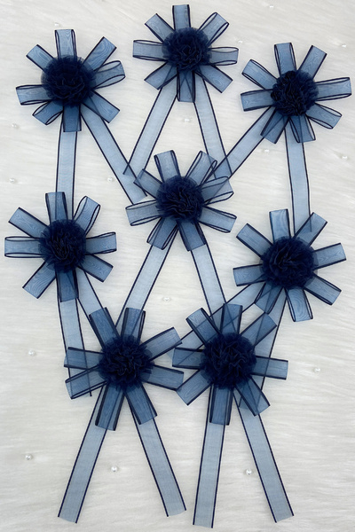 ZEYMERADE حزمة زخرفة باللون الأزرق الداكن، مهر العروس والعريس وحفلات الزفاف و...