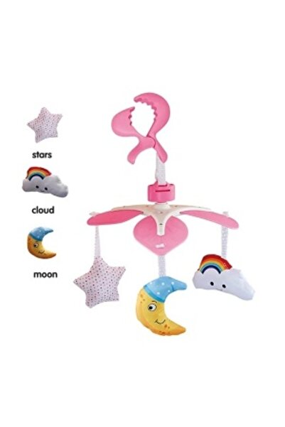 CREATIVE Mechanical Mobile with 3 Figures for Babies 0+ Months, Clip Attachment, 23 x 23 x 32 cm, Blue/Pink