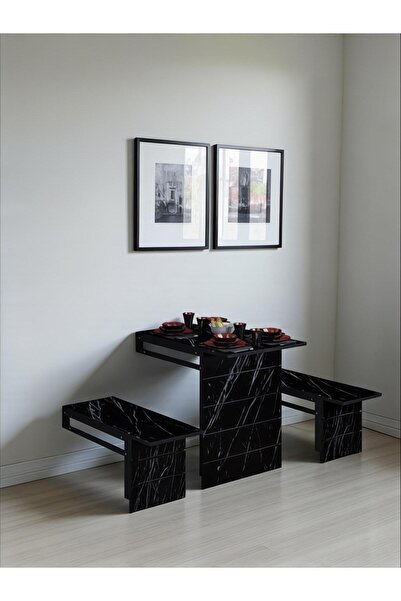 Genel Markalar Firuze Duvara Monte Katlanabilir 2 Tabureli Pratikyemek Masası...