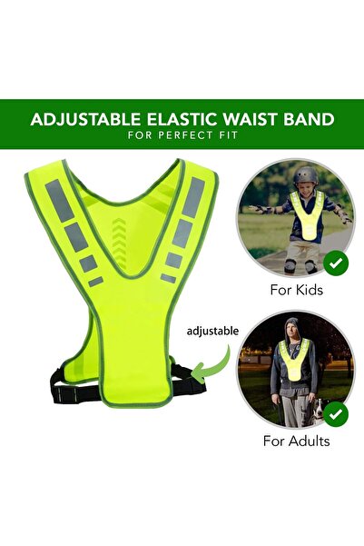 Generic Reflective Running Vest - High Visibility Night Cycling Safety Vest for Men & Women