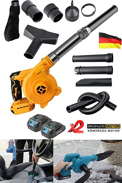 STAXX POWER Tetikten Devir Ayarlı x2 Akülü Yaprak Kar Toz Üfleme Temizleme Ar...