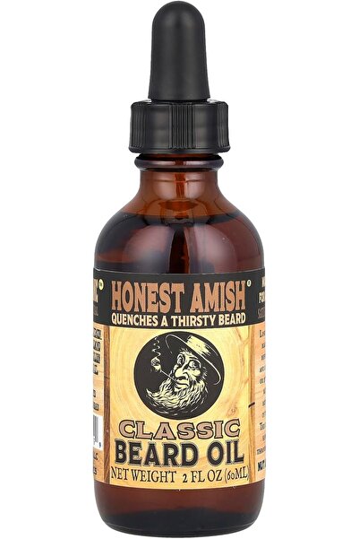 Honest Amish Beard Oil, 59ml, Softens Hair, Hydrates Skin, Soothes Irritation