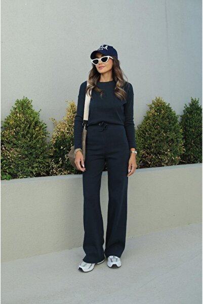 YAKAMEL ŽENSKI OSNOVNI SET SA REBRAVIM DUGIM RUKAVIMA I PANTALONAMA Y Visok s...