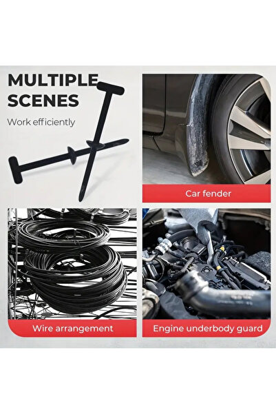 AURİZEX Oto Plastik Klips Seti Tampon, Çamurluk, Motor Alt Koruma, Kablo Sabitleme Tırnağı (10 Adet)
