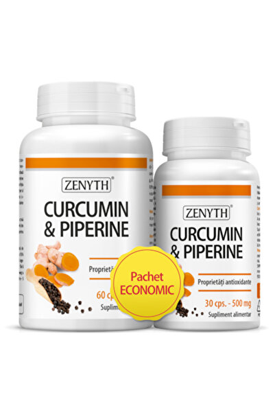 Zenyth Pharmaceuticals Συσκευασία Κουρκουμίνης & Πιπερίνης, Zenyth, 90 κάψουλες