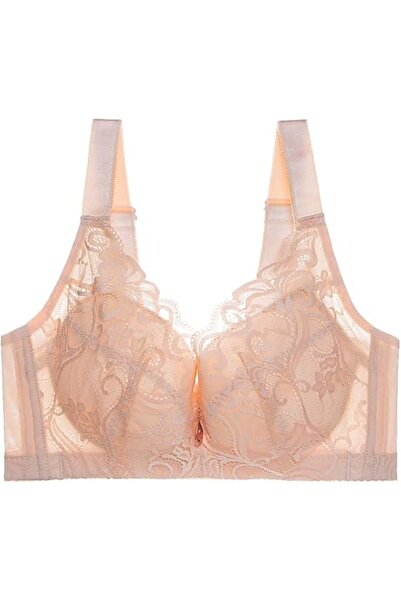 Margoun Front Closure Push Up Lace Bra, Wire-Free, Wide Strap (MGB04)