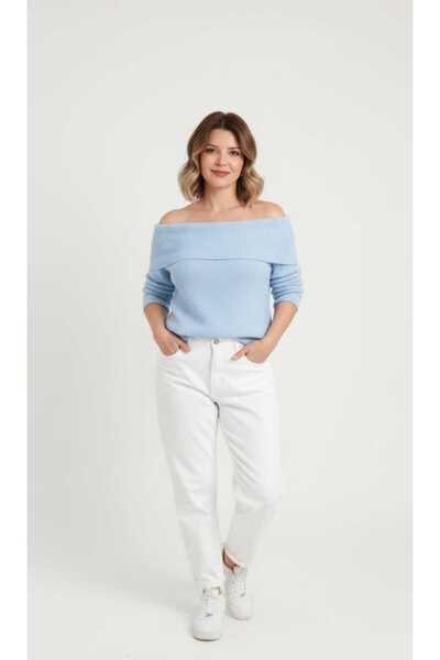 JILLY Ena Beyaz Boyfriend Ψηλόμεσο Τζιν Μαμάς με Εξαιρετική Άνεση