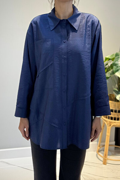 Ceremony Τονίκ με μακριά τσέπη με κουμπιά μπροστά 6148 Navy Blue