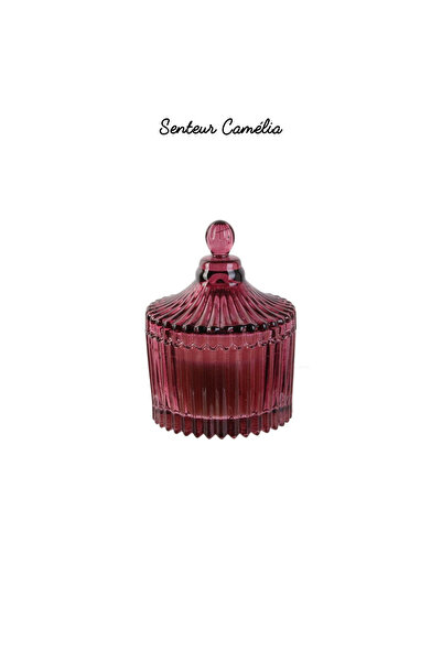 Other LUMÂNARE PARFUMATĂ roșie cu parfum floral, sticlă boemă